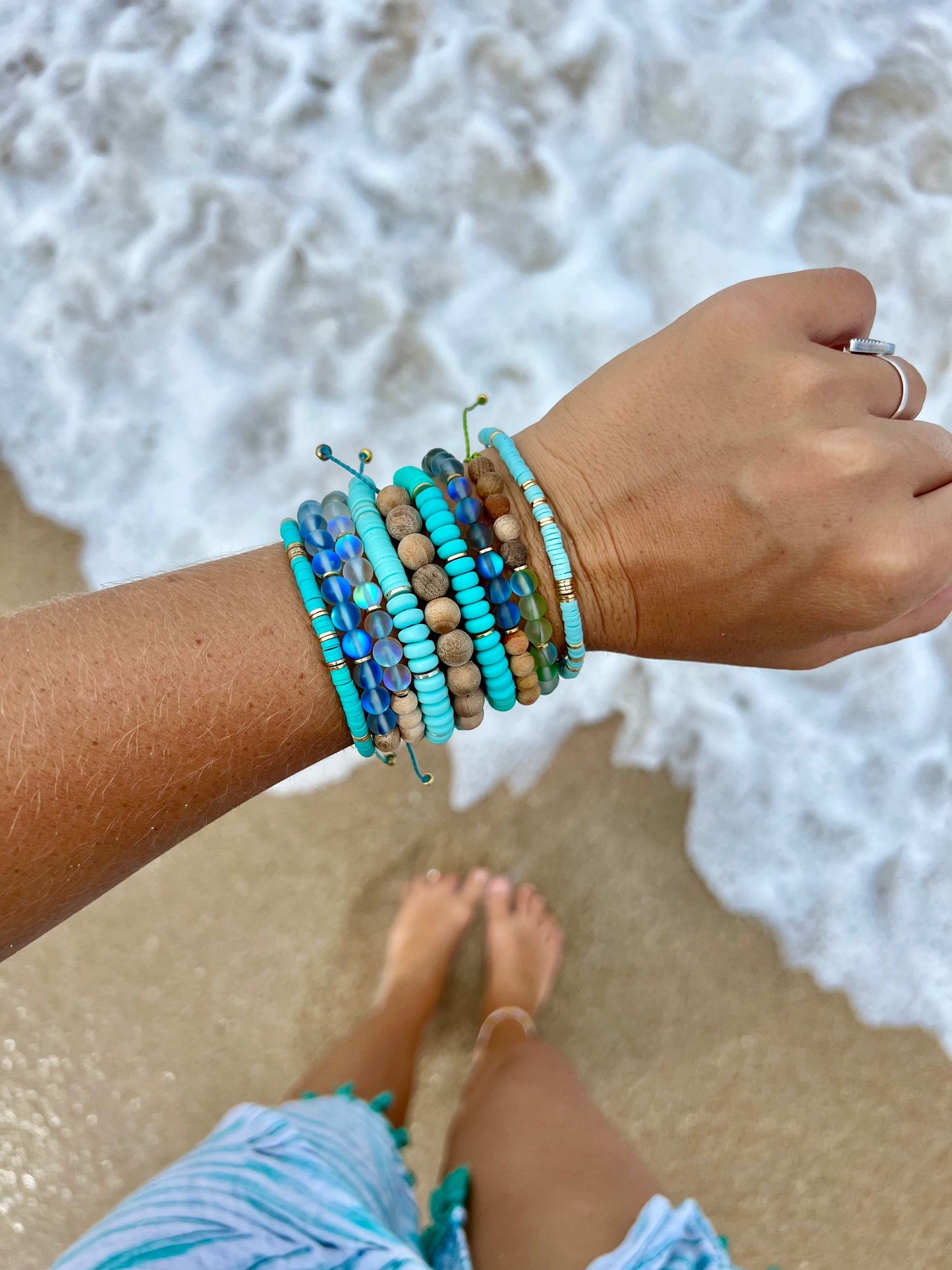 6mm Mermaid Stone and Wood Diffuser Bracelet