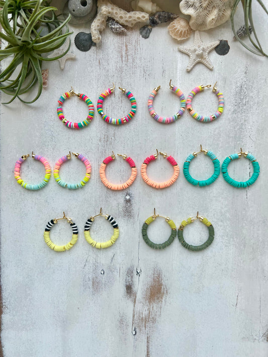 MINI Heishi Hoop earrings