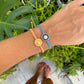 Waxed cord Sunflower bracelet