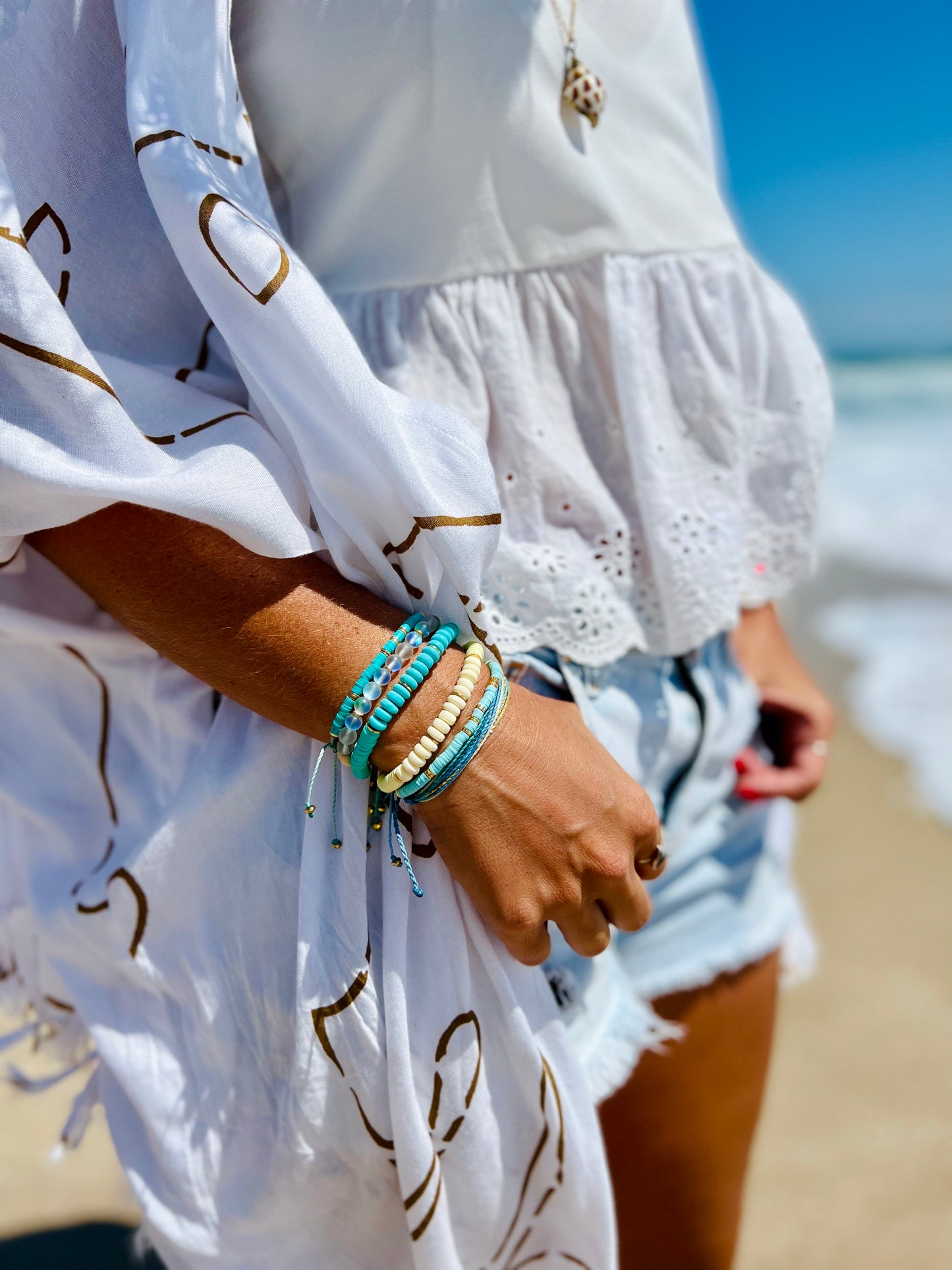 Chunky 6mm Heishi Bracelet