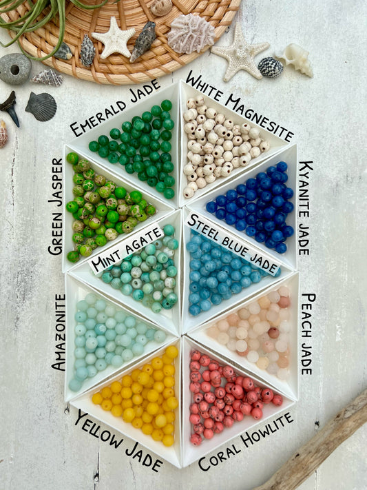 6mm Gemstone and Wood Diffuser Bracelet