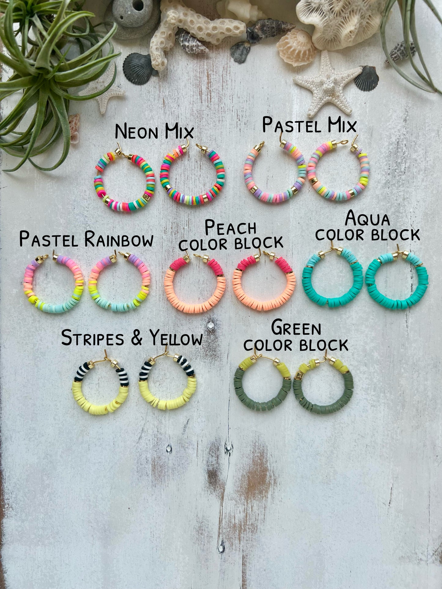 MINI Heishi Hoop earrings