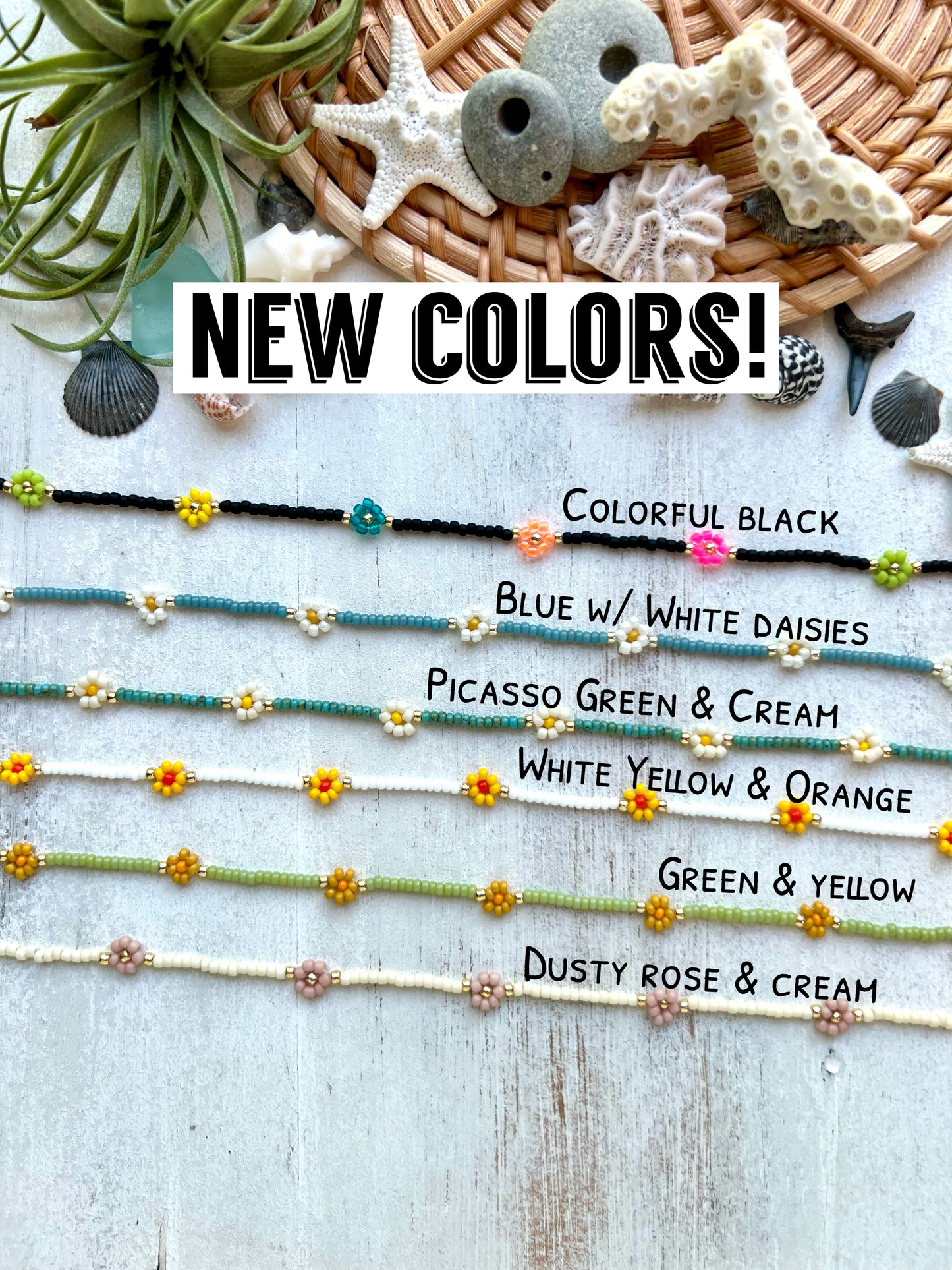 Daisy Chain Seed bead choker