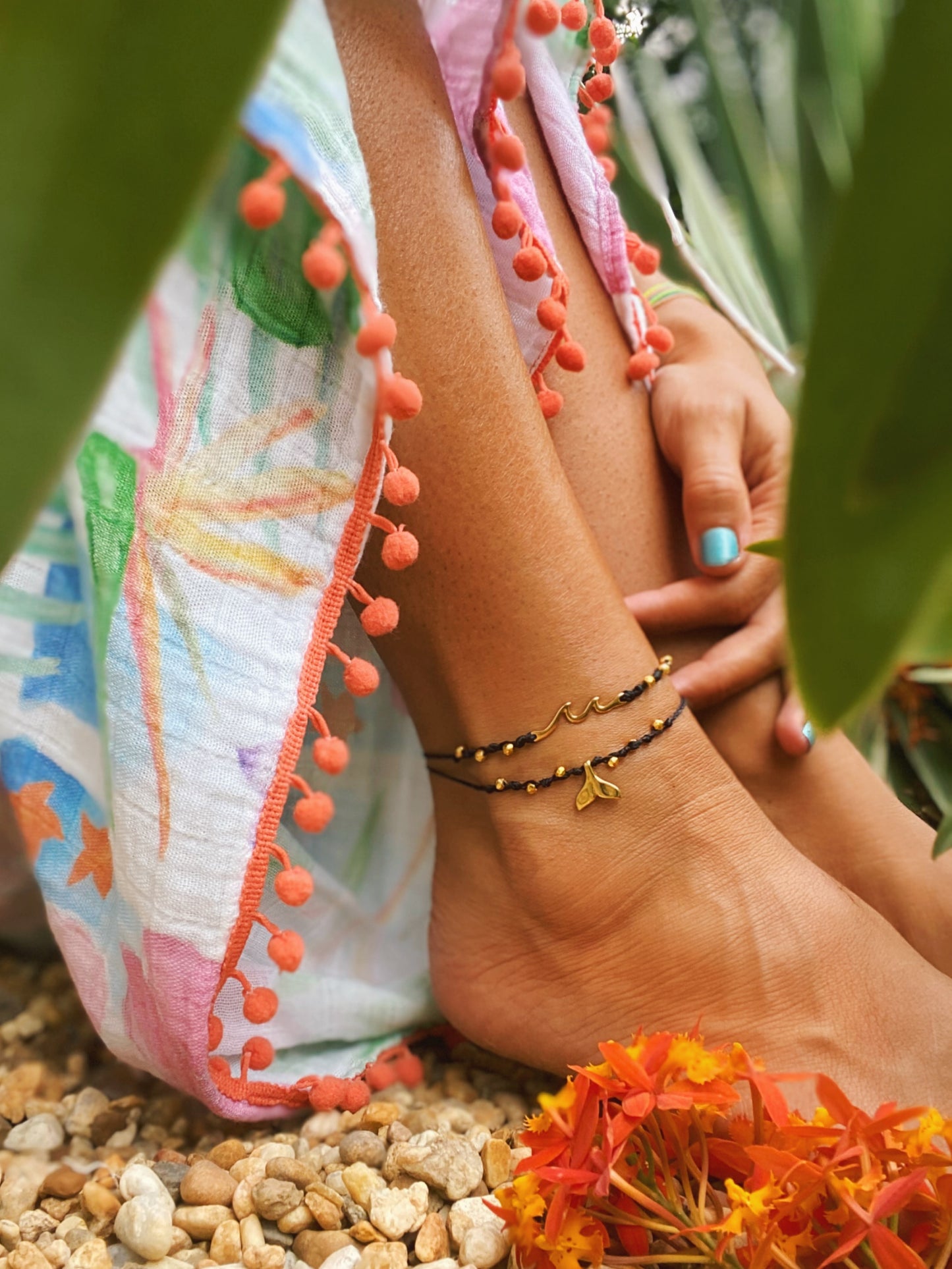 Ocean Inspired Charm Anklet