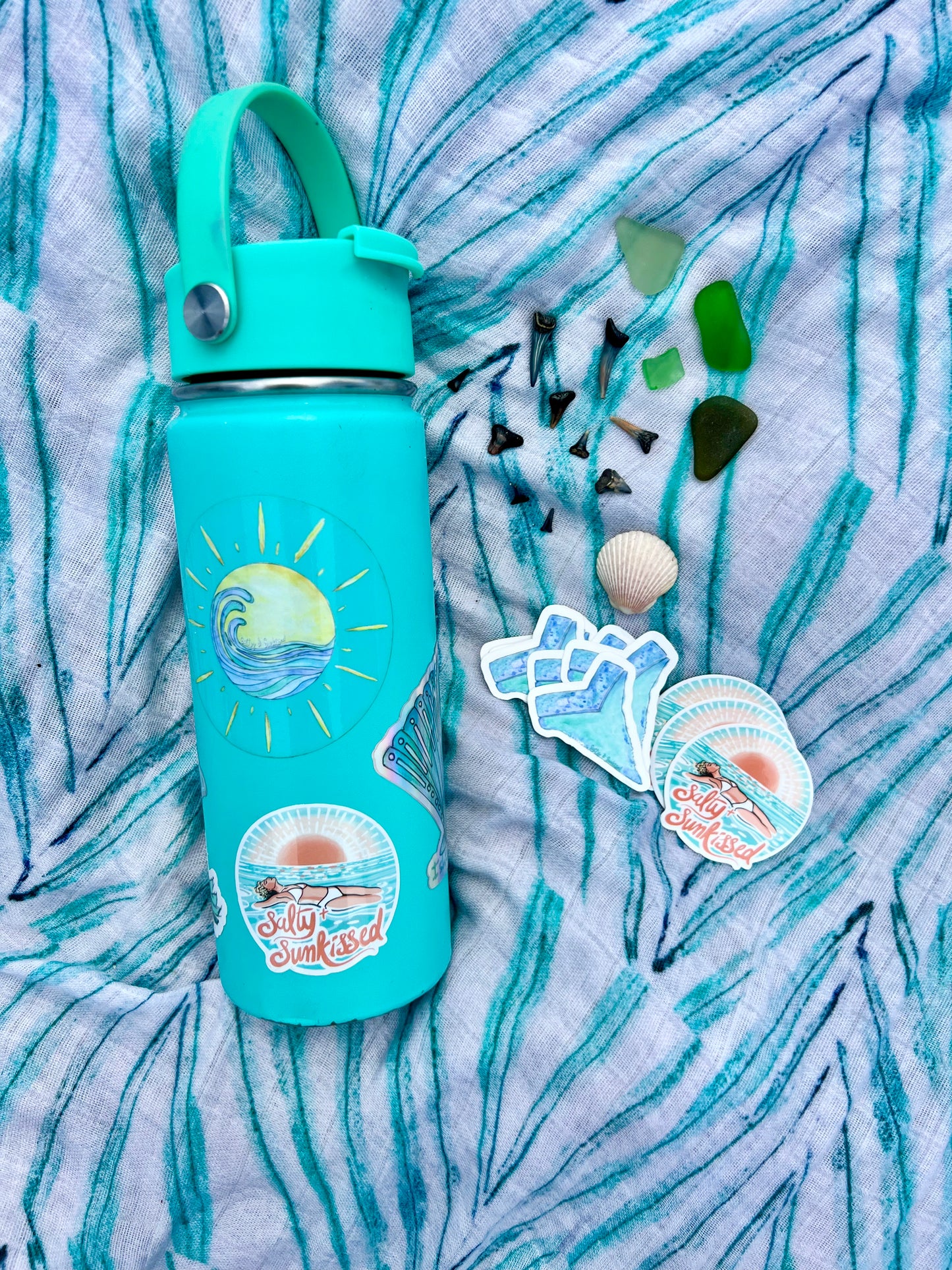 Salty & Sunkissed Logo Waterproof Sticker