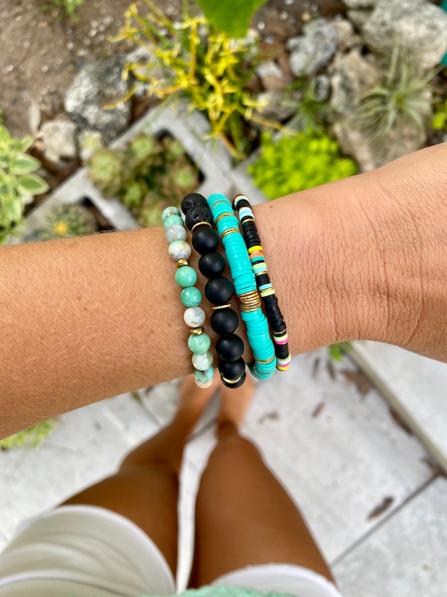 Colorful Heishi Bracelet 4mm or 6mm