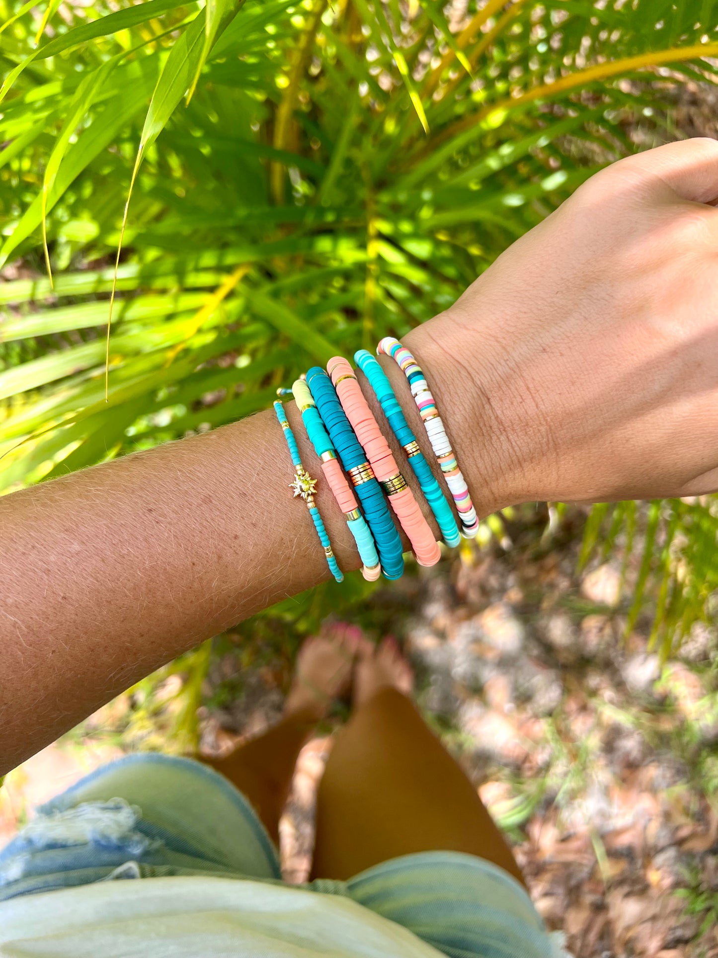 Colorblock Heishi Bracelet 4mm