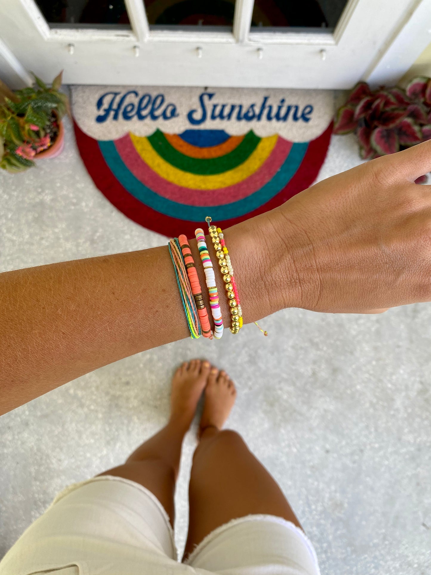 Colorful Heishi Bracelet 4mm or 6mm