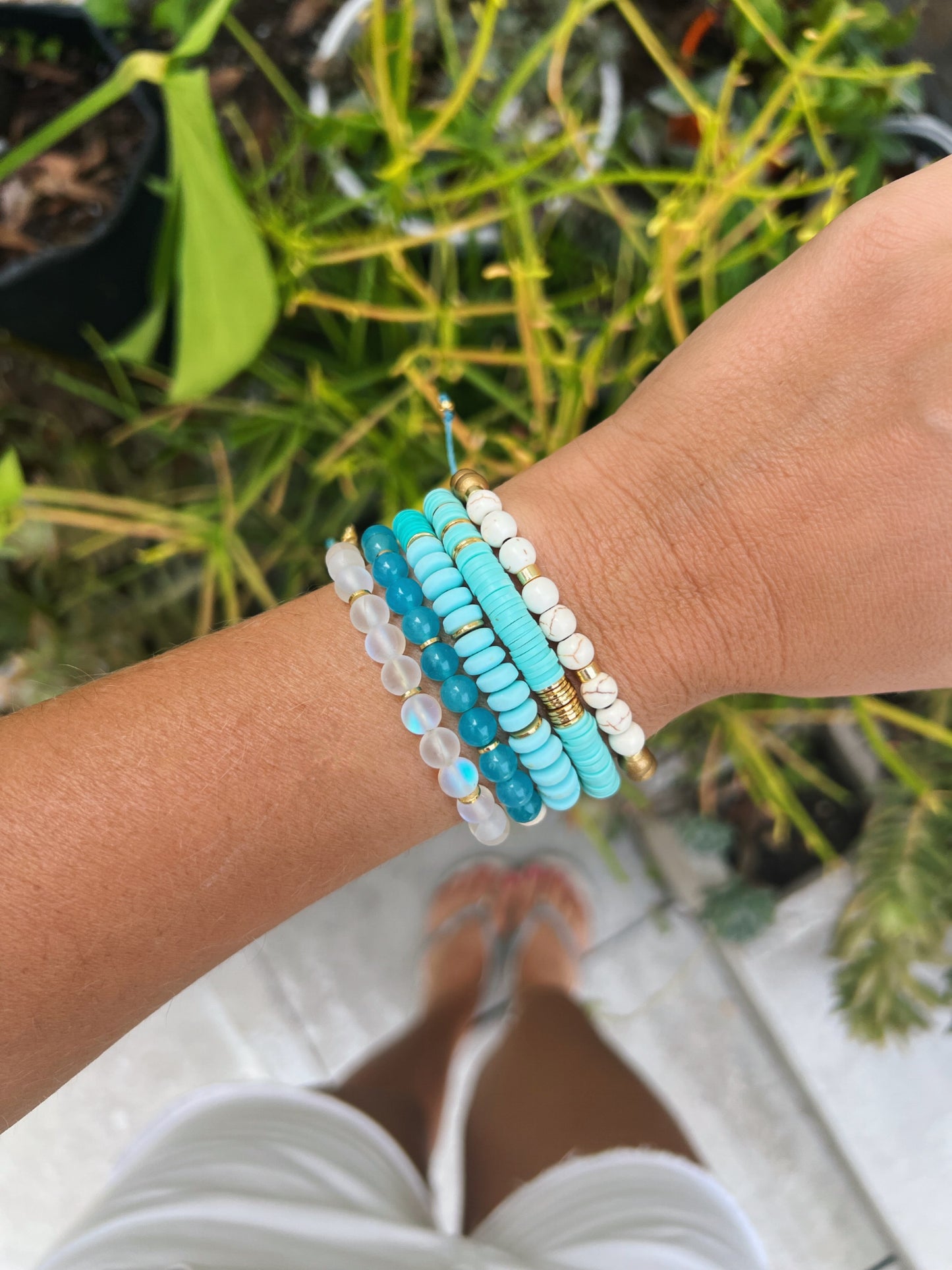 6mm Mermaid Stone and Wood Diffuser Bracelet