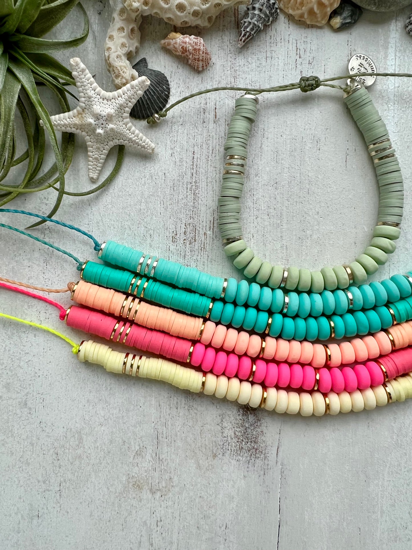 Chunky 6mm Heishi Bracelet