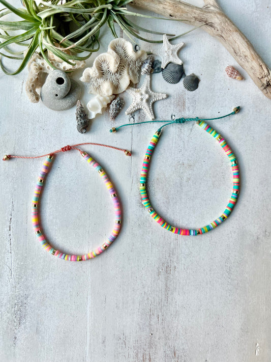 Colorful Mix Heishi Anklet