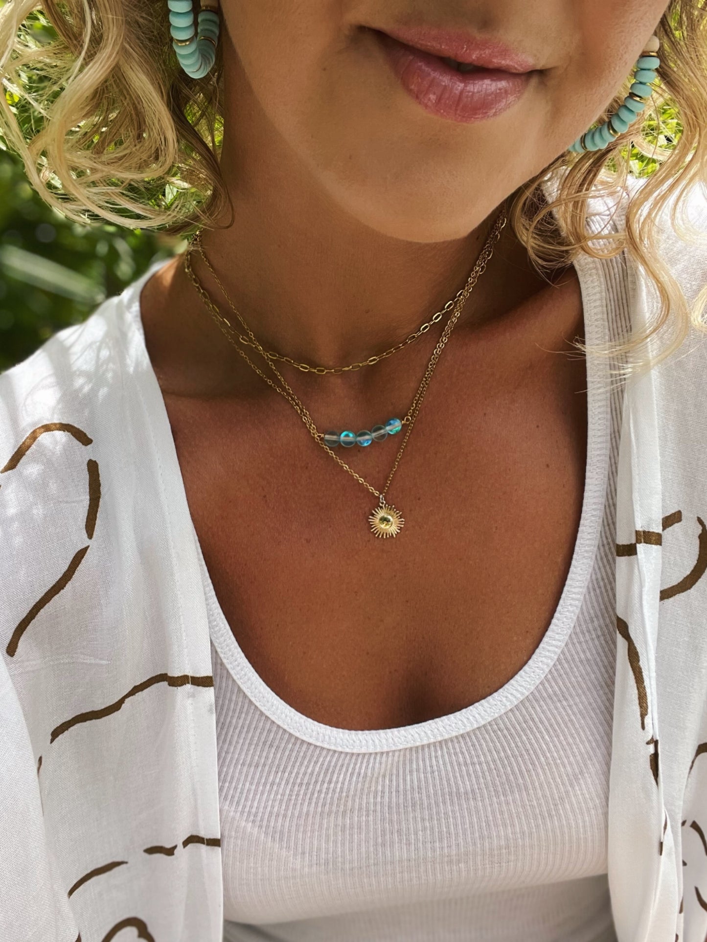 Mermaid Stone Bar necklace