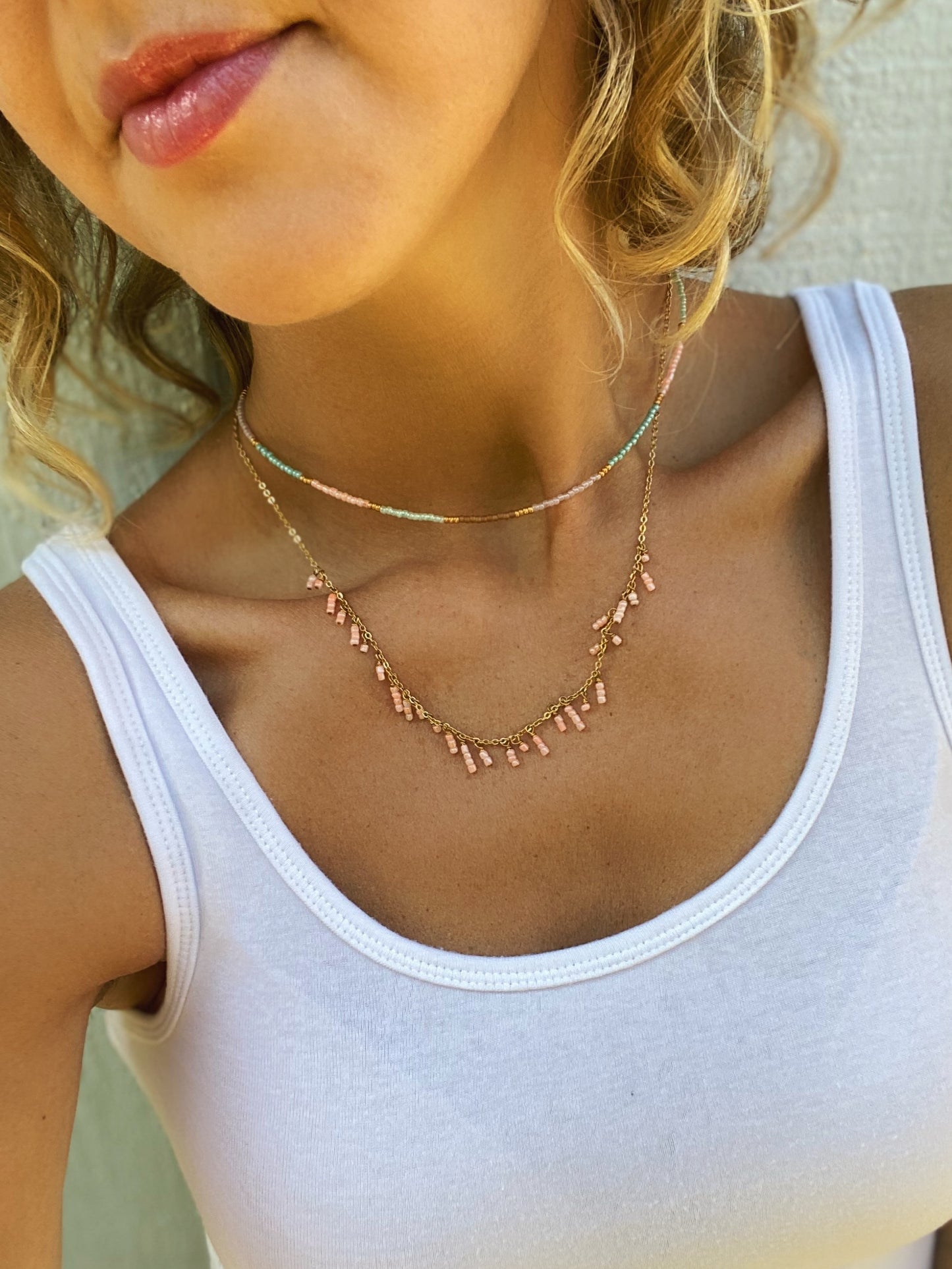 Boho Seed bead choker