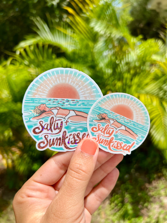 Salty & Sunkissed Logo Waterproof Sticker