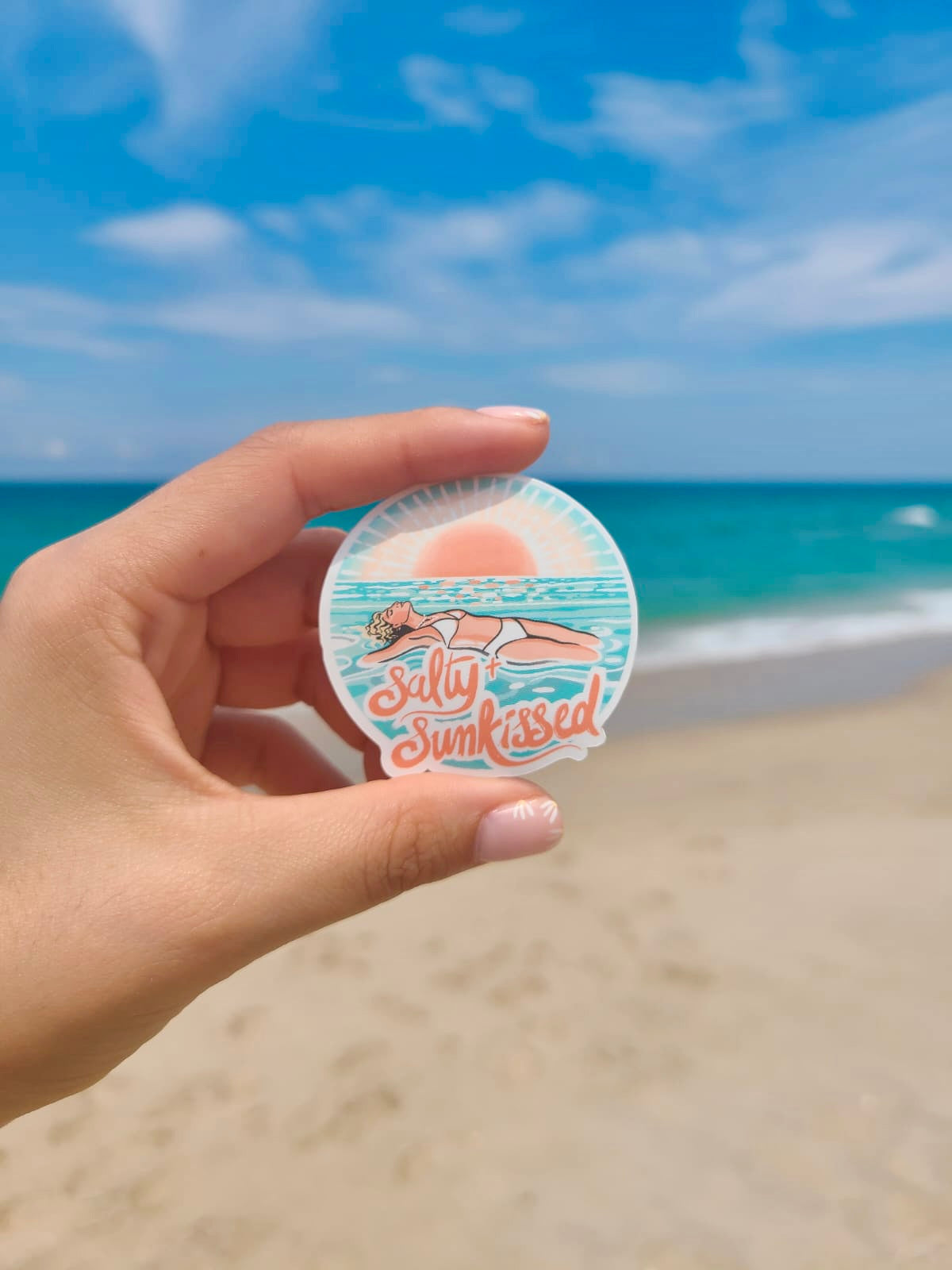Salty & Sunkissed Logo Waterproof Sticker