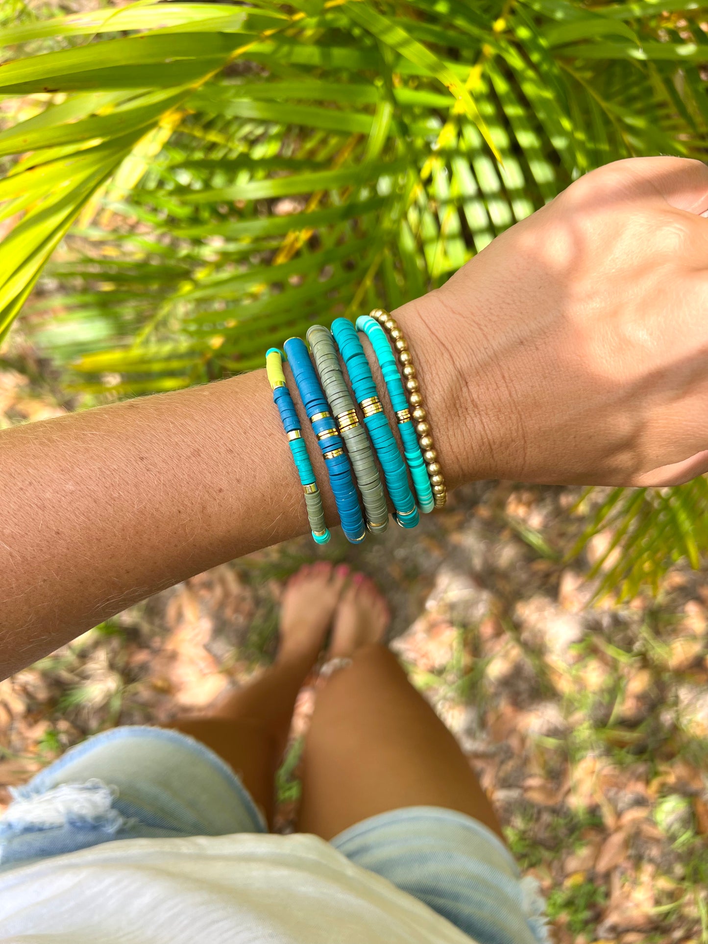 Colorblock Heishi Bracelet 4mm