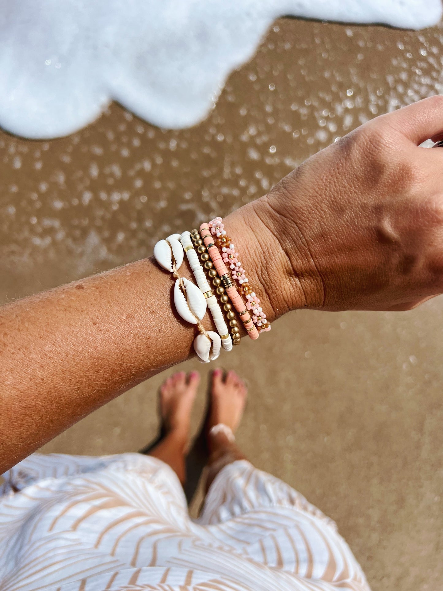 Daisy Chain Seed bead Bracelet/Anklet