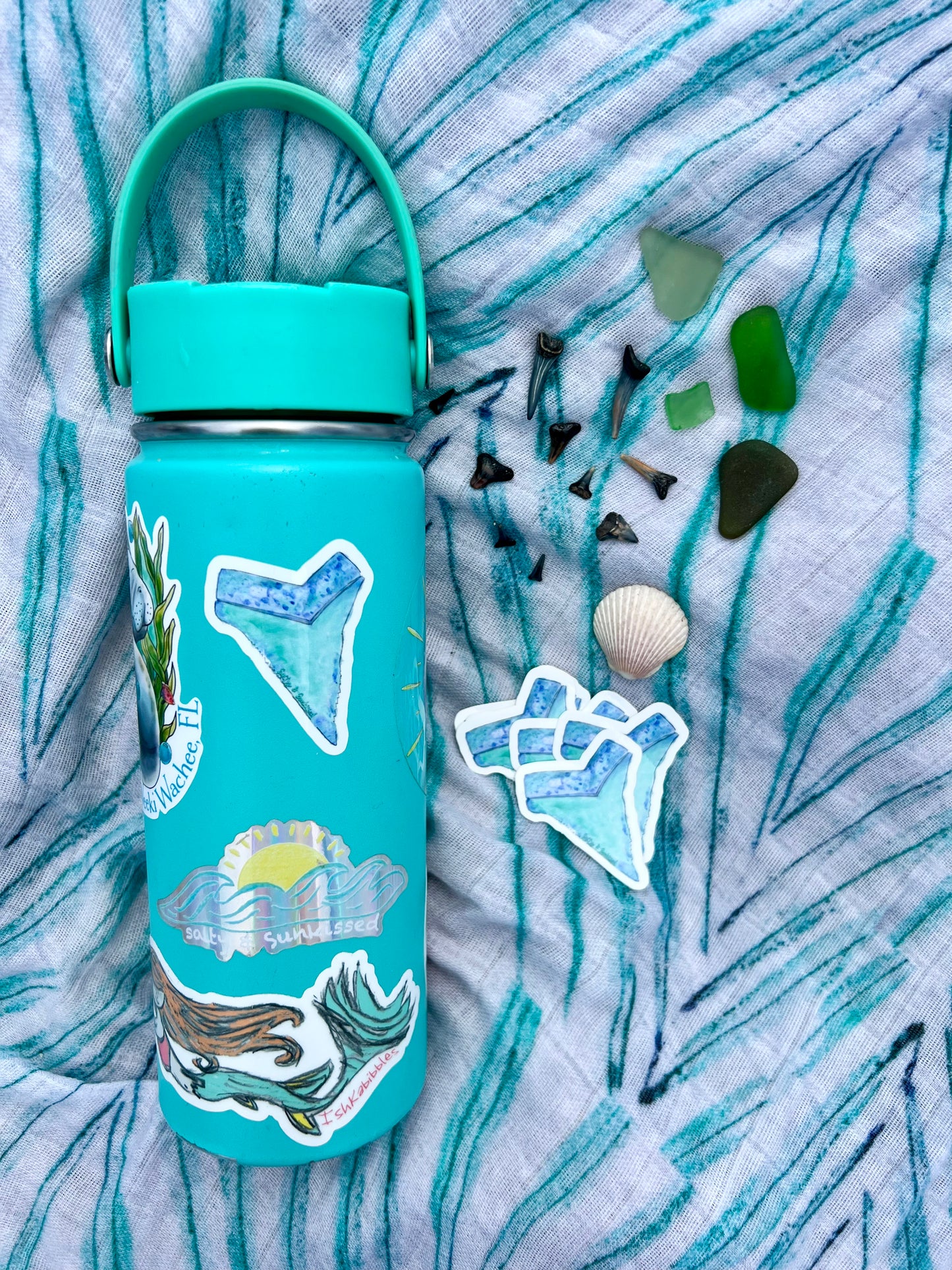 Shark Tooth Waterproof Sticker