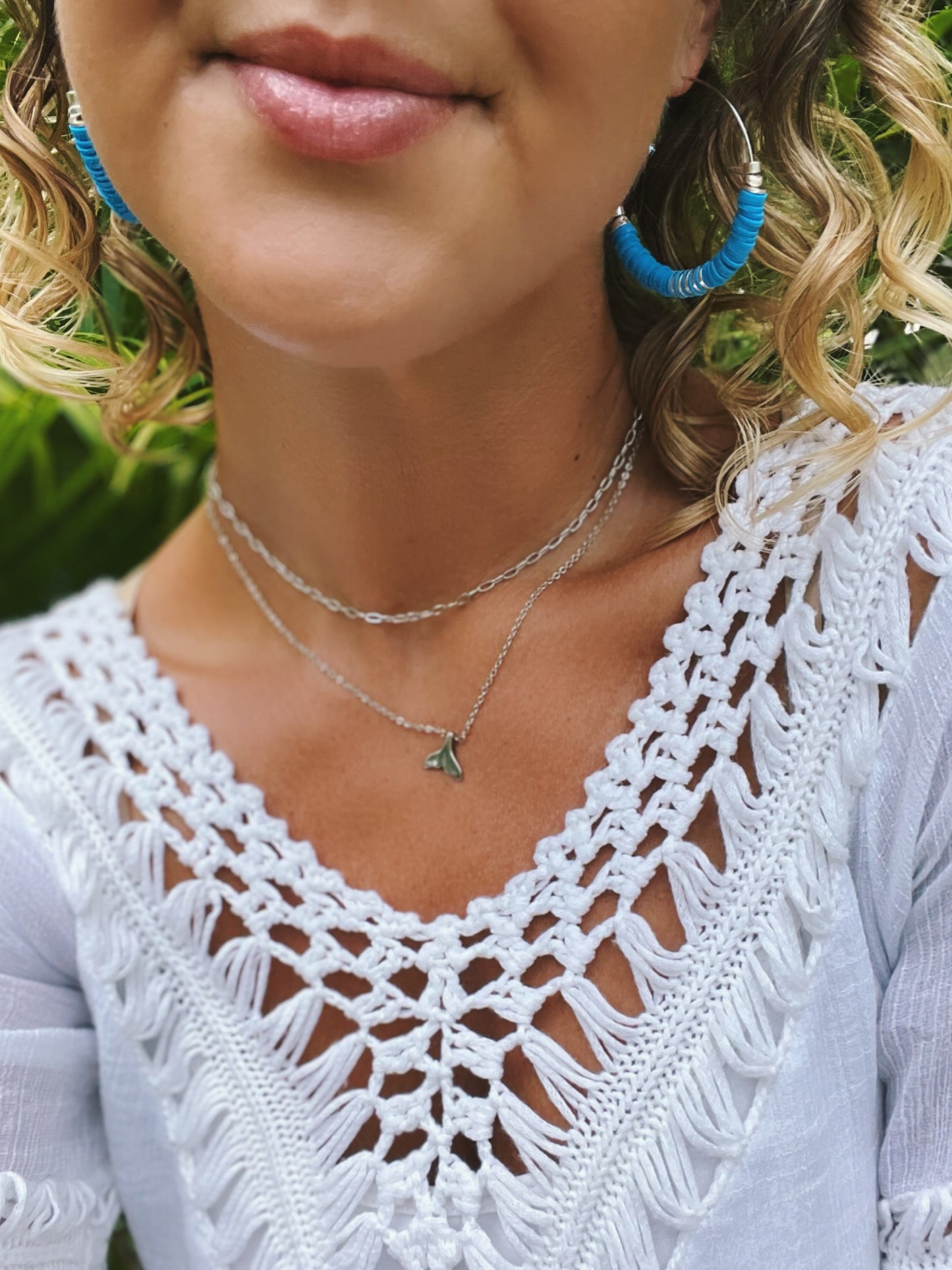 Large Heishi Hoop earrings