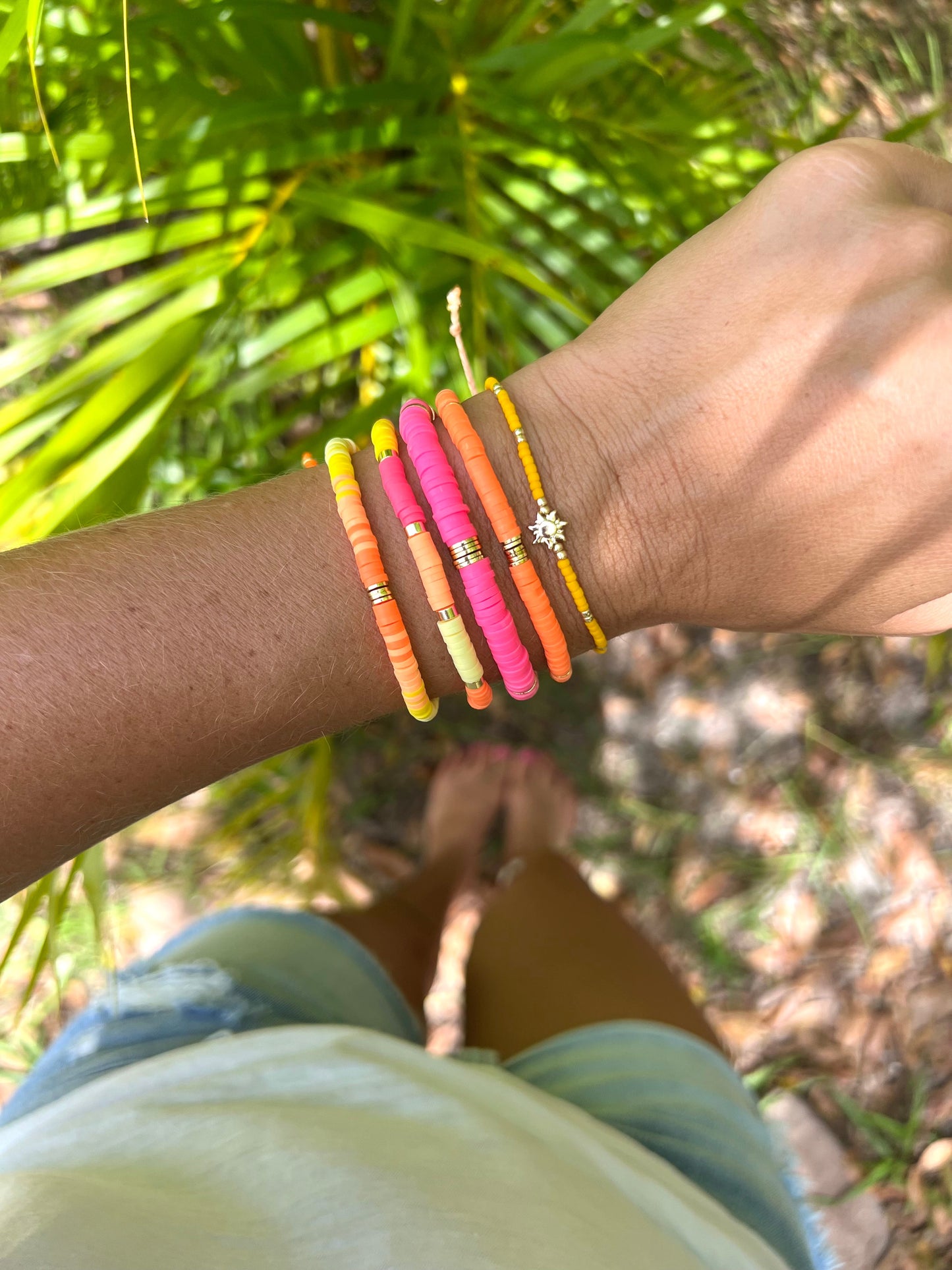 Colorblock Heishi Bracelet 4mm