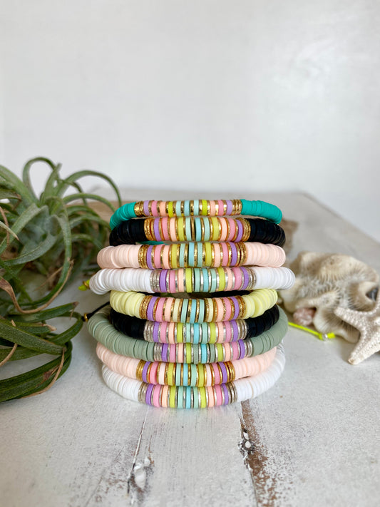 Pastel Rainbow Heishi Bracelet