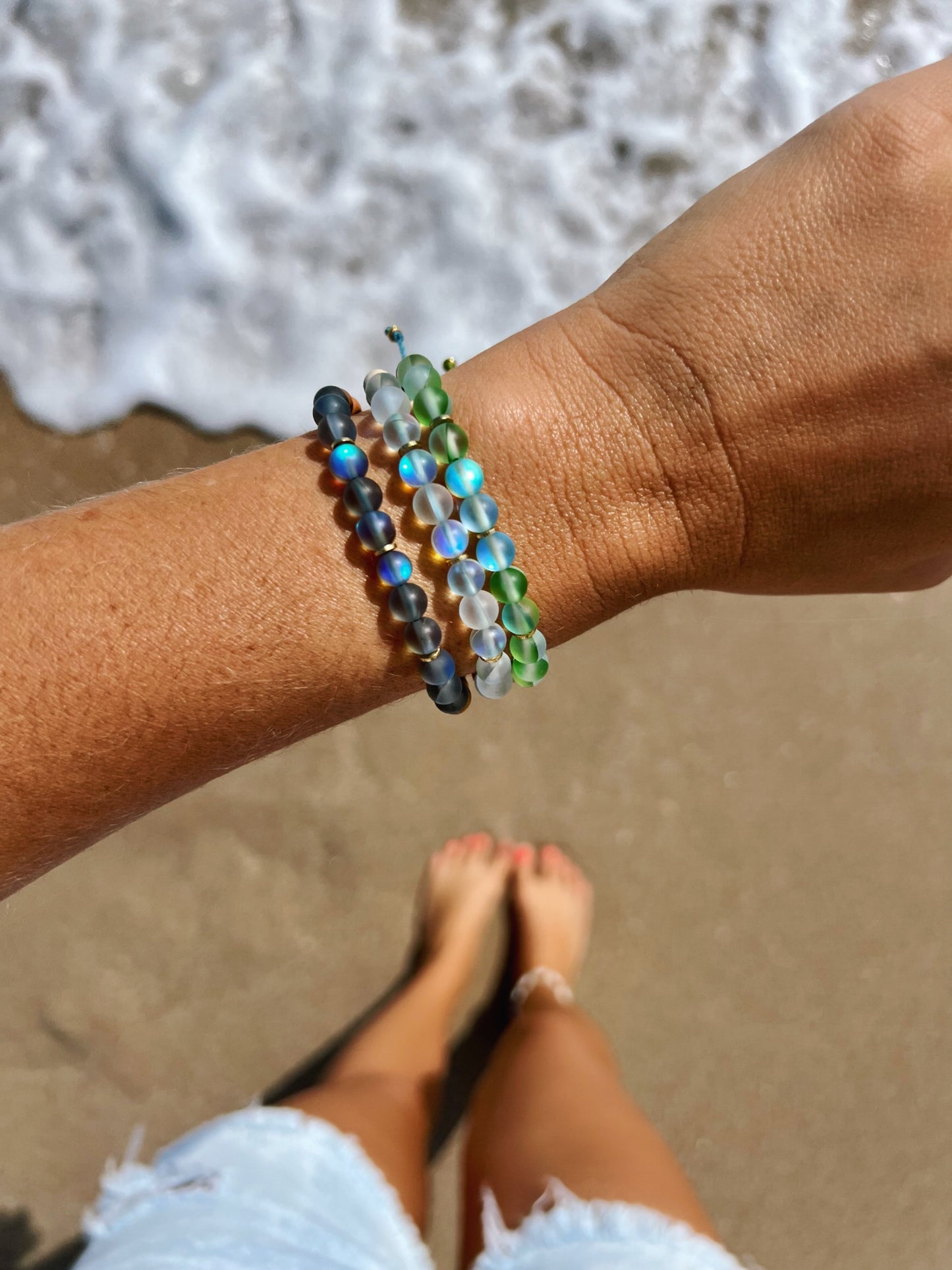 6mm Mermaid Stone and Wood Diffuser Bracelet