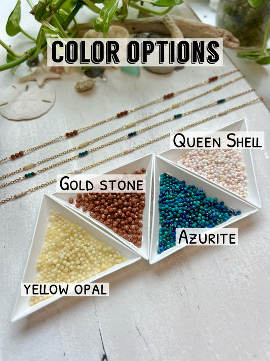 ✨NEW ✨ Gemstone Spacer bar necklace