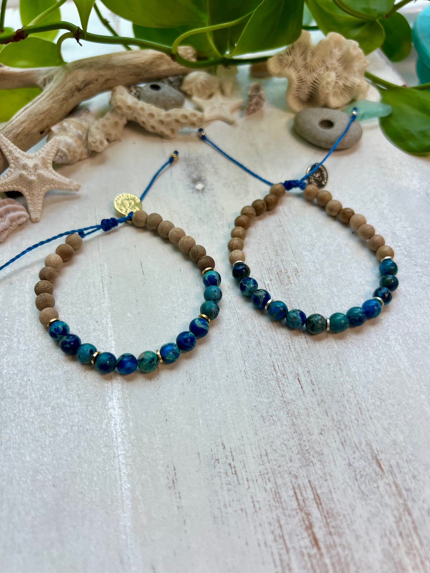 Blue Sea Sediment Jasper Diffuser Bracelet