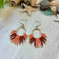 Terra Cotta & Coral Seed Bead Earrings | Limited Edition