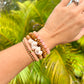 Tiger Moon Shell & Wood Diffuser bracelet