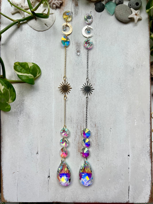 Crystal Prism Sun Catcher // Sun & Moon