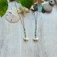 Gemstone & Shark Tooth Lariat Necklace