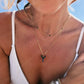 Fossilized shark tooth necklace