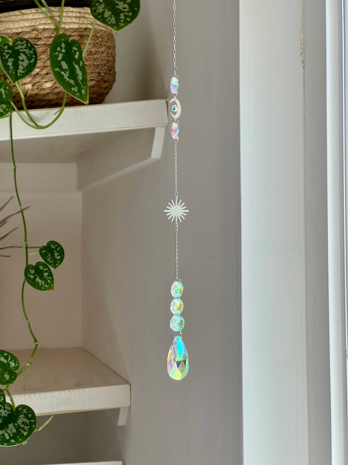 Crystal Prism Sun Catcher // Sun & Moon
