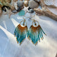 Brown & Teal Seed Bead Earrings | Limited Edition