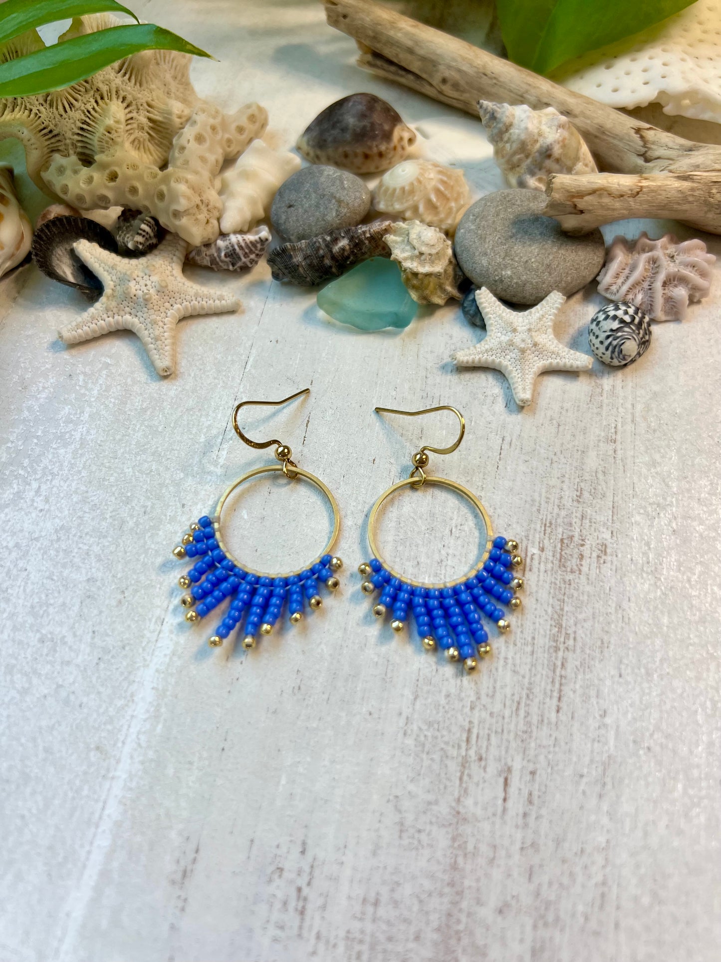 Periwinkle Seed Bead Earrings | Limited Edition