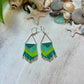 Green Abstract Seed Bead Earrings | Limited Edition