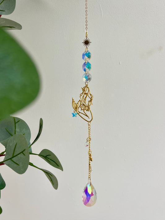 Crystal Prism Sun Catcher // Mermaid & Sun