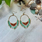 Tan & Mint Ombré Seed Bead Earrings | Limited Edition