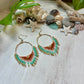Tan & Mint Ombré Seed Bead Earrings | Limited Edition