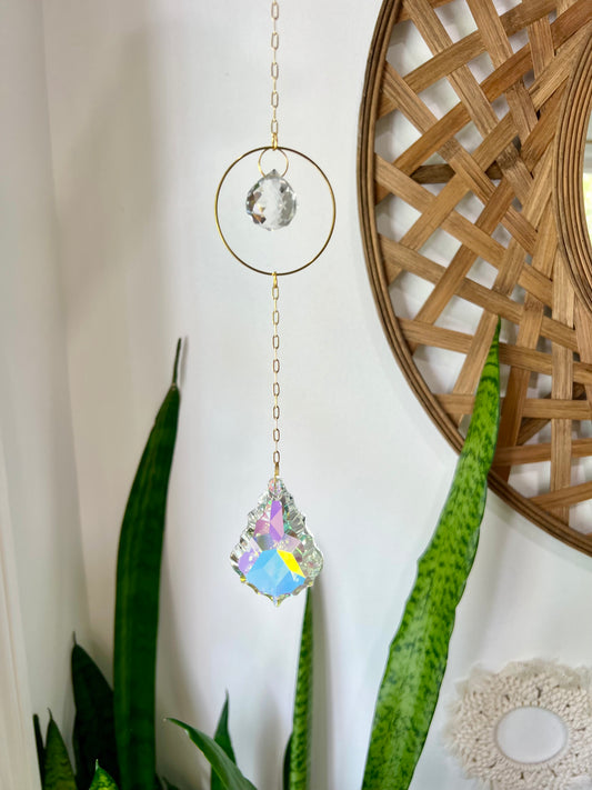 Crystal Prism Sun Catcher // Baroque Hoop