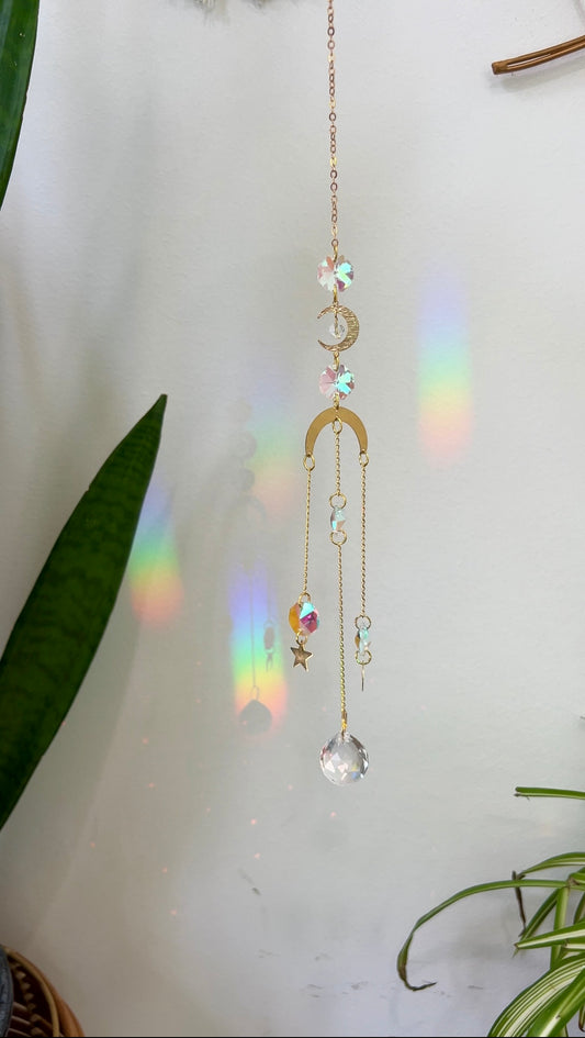Crystal Prism Sun Catcher // Moon & Stars Arch