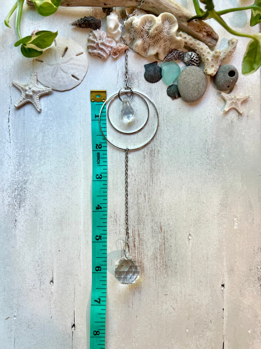 Crystal Prism Sun Catcher // Double Hoop