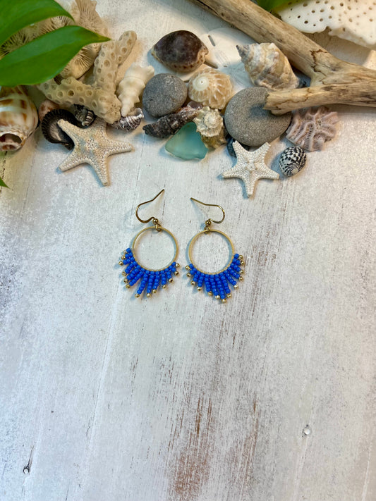 Periwinkle Seed Bead Earrings | Limited Edition