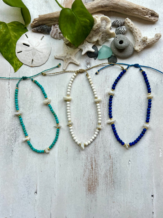 Mother Of Pearl & Gemstone Beach Anklet