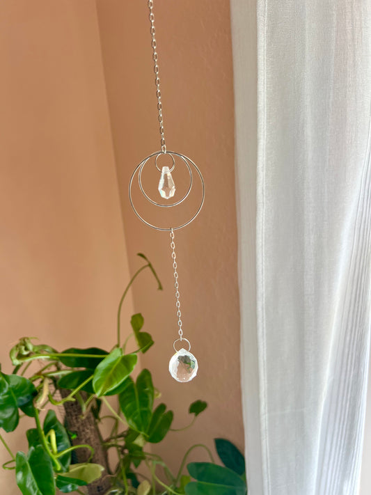 Crystal Prism Sun Catcher // Double Hoop