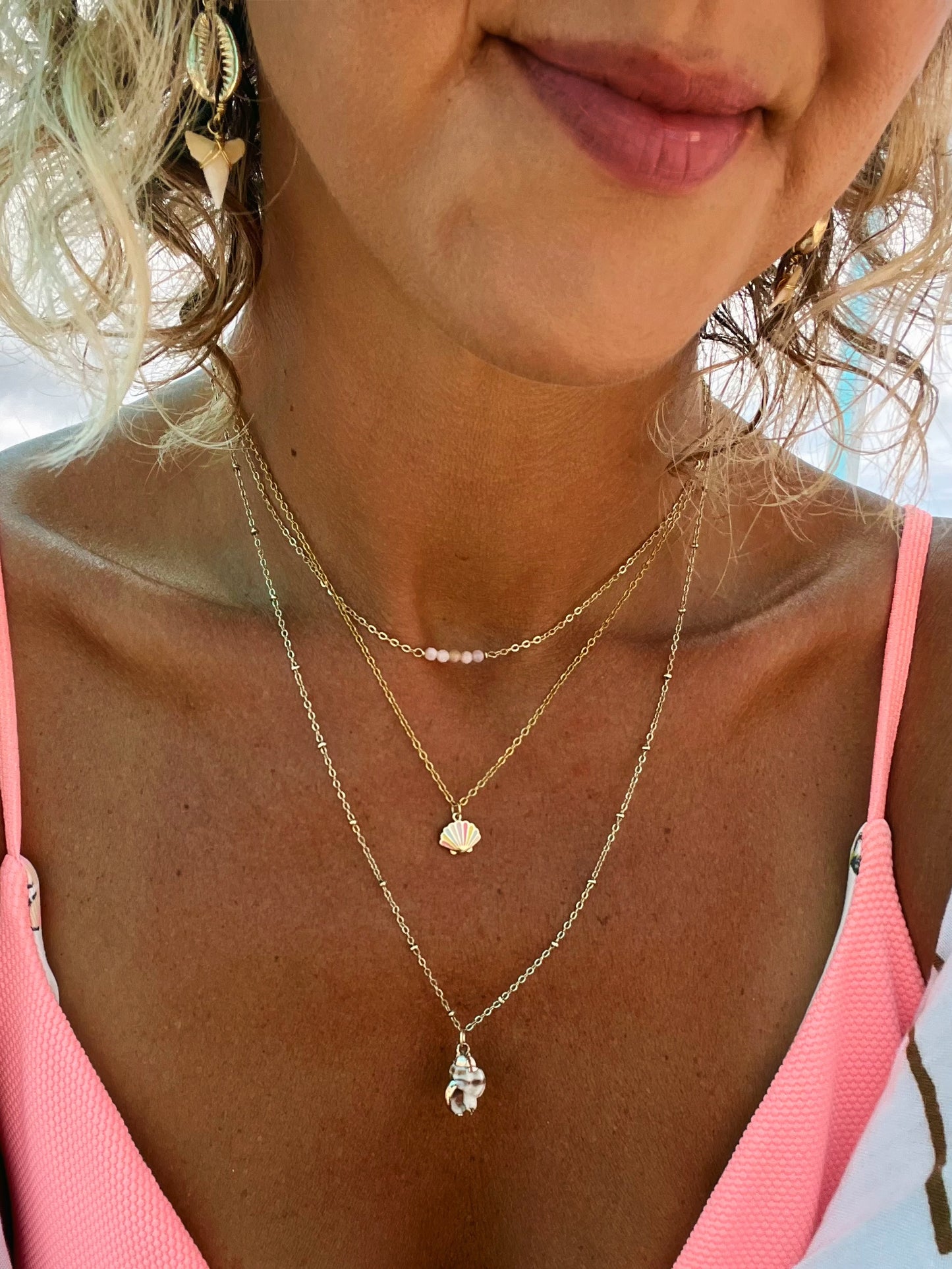 Pastel Sea Shell necklace