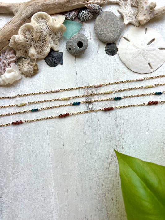 ✨NEW ✨ Gemstone Spacer bar necklace