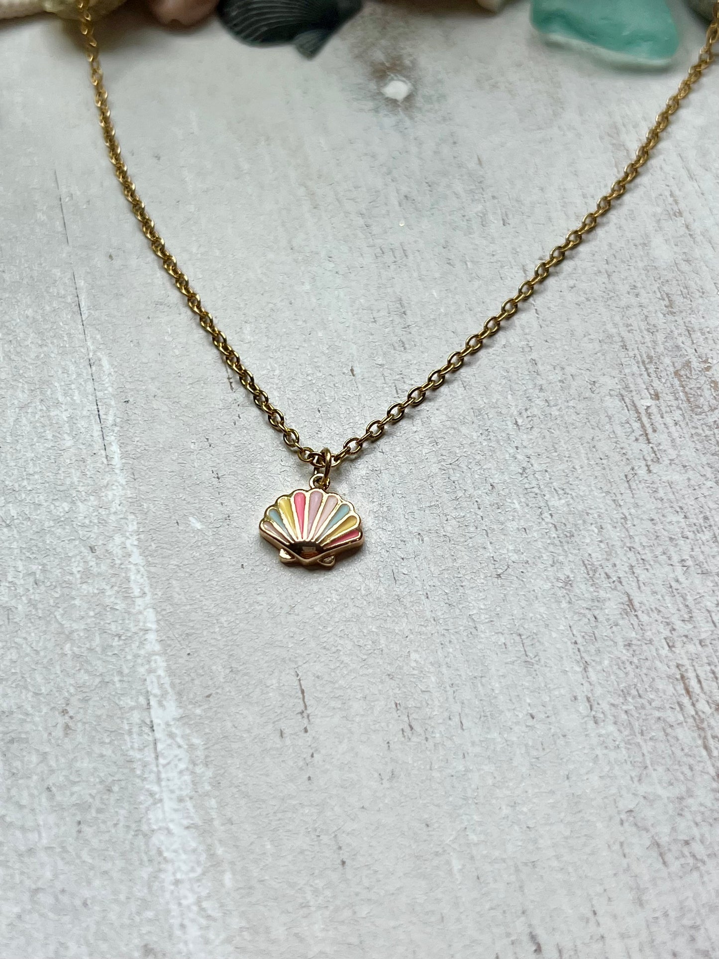 Pastel Sea Shell necklace