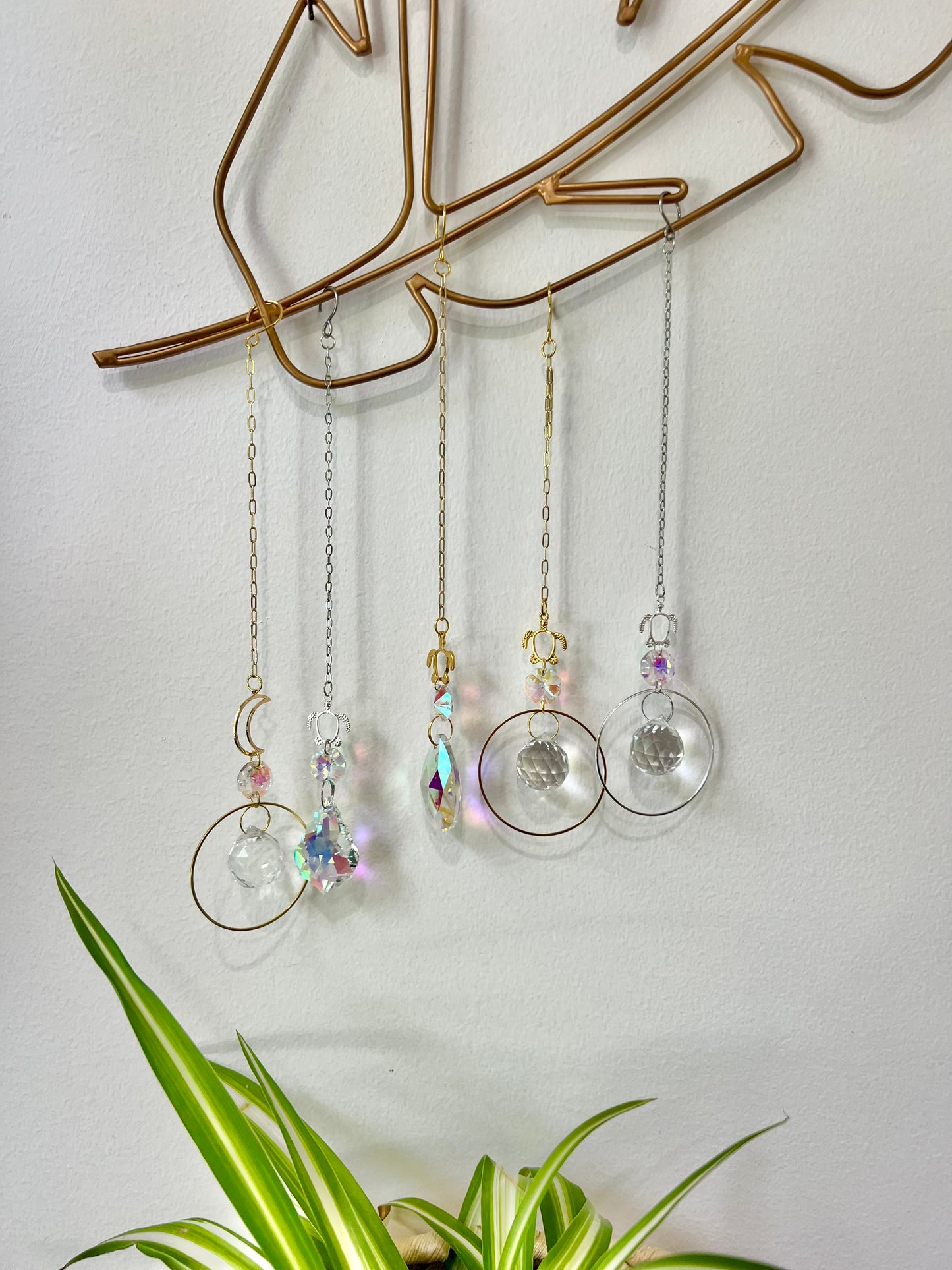 Crystal Prism Sun Catcher // Boho Hoop Car Charm